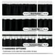 thumbnail image 4 of Cortinas opacas Deconovo negras de 213 cm para dormitorio, 2 paneles, 4 of 8