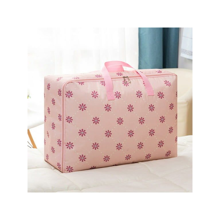 Capreze Women Moving Bags Extra Large Storage Box Cubes Heavy-Duty Tote  Handbag Supplies Men Oxford Top Handle Carry On Organizer Pink Super Large  (70*50*30cm) 