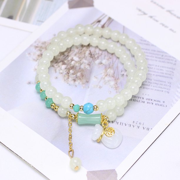 Accesorios envueltos doble estilo étnico pulsera de cerámica pulsera de cuentas mujer alto sentido