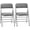 Vinyl Gray (2-Pack), variant on CozyBox 2-Pack Padded Folding Chairs with Steel Frame – Ideal for Indoor and Outdoor Events, Dining, and Parties