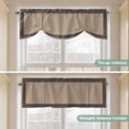 thumbnail image 5 of Black Brown Greek Key Tie Up Valance Curtains for Windows, Kitchen Curtains Window Treatments, Geometric Greece Ancient Farmhouse Geo Short Window Shades Valances for Bedroom Bathroom Cafe 42"x18", 5 of 8