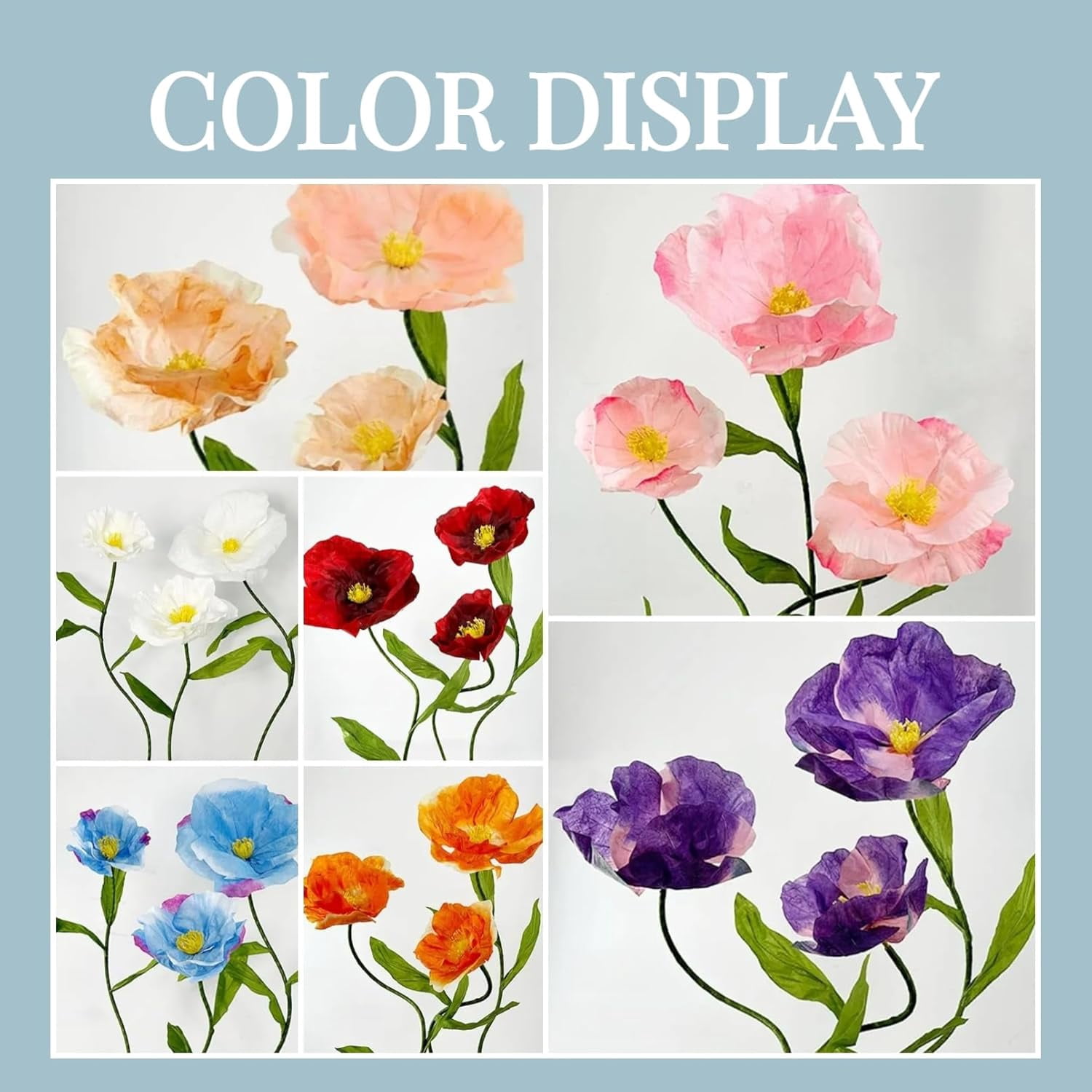 LG Louis Garden 5.9’ Artificial Waterproof Fiber Cloth Pink Poppy Wedding Flower Backdrop