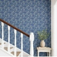thumbnail image 2 of S4sassy Self-Stick Decorative Wallpaper, Mini Flower Vine Print Wall Paper, Textured Vinyl Waterproof Contact Paper, Blue, 25"x60"inch Removable Renter Friendly Wall Covering For Bedroom, Dining room, 2 of 9