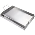thumbnail image 1 of VEVOR Stove Top Griddle, 23.5"x16" Pre-Seasoned Stainless Steel Griddle, Rectangular Double Burner Griddle Pan, Non-Stick Family Pan Cookware with Handles and Oil Groove, for BBQ, Gas Grills, Silver, 1 of 9