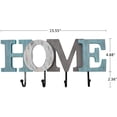 thumbnail image 2 of Rustic Wood Home Letter Sign with 4 Hooks Cutout Home Sign Wall Mounted Key Rack Decor, 2 of 7