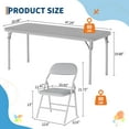 thumbnail image 2 of 5-Piece Kids Folding Table & Chairs Set – Toddler Activity Set with PU Leather Top, Foldable Design for Daycare, Classroom & Home (No Assembly Needed), 2 of 9