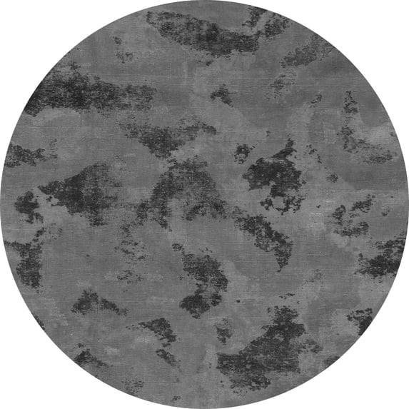 Ahgly Company Indoor Round Persian Gray Bohemian Area Rugs, 6' Round