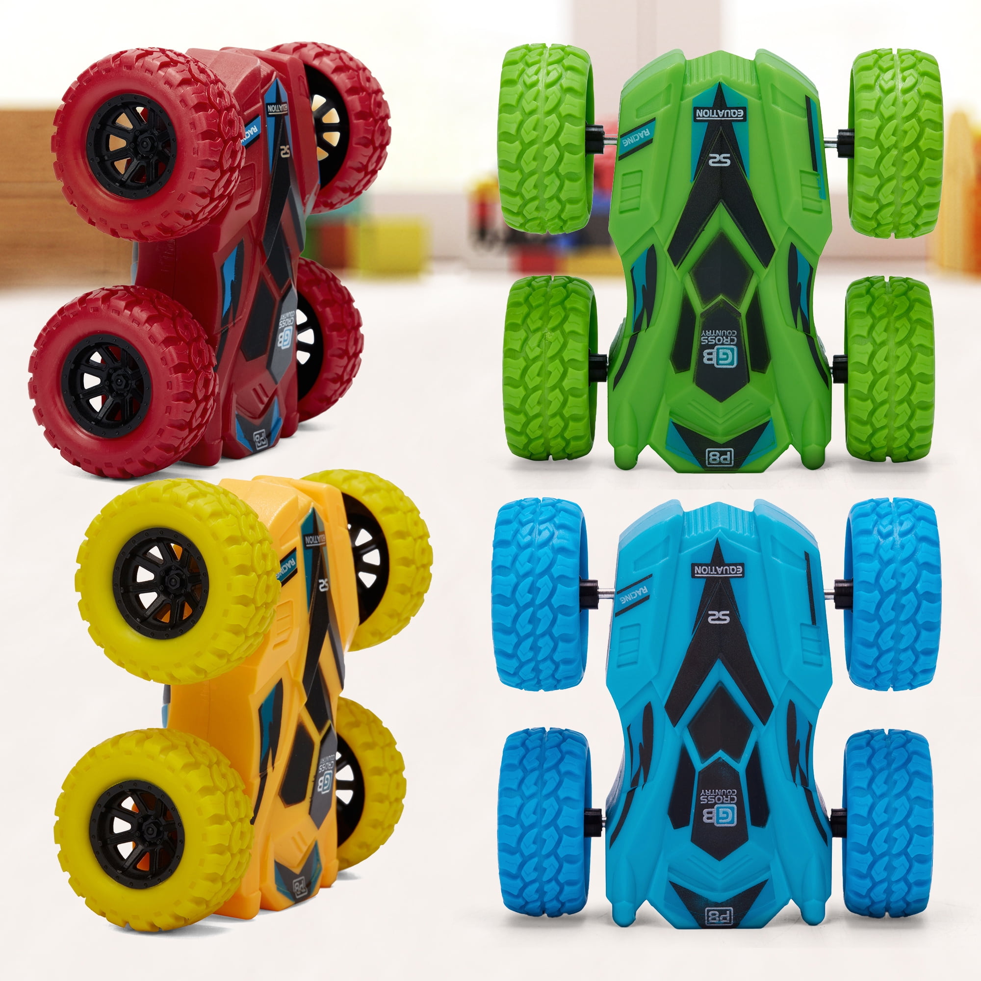RC Stunt Car Toy, Double Sided 360 Degree Rotating Tumbling Car, Flips Shockproof HighSpeed
