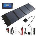thumbnail image 1 of Bolsa plegable con Panel Solar de 120W, cargador de alta eficiencia con controlador PWM de 12V/24V para ordenadores portátiles, cámaras, teléfonos inteligentes, 10A, 1 of 10