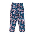 thumbnail image 5 of Xecao Lilies Flowers Women's Straight Lounge Pajama Pants: The Epitome of Relaxed Sleepwear, 5 of 9