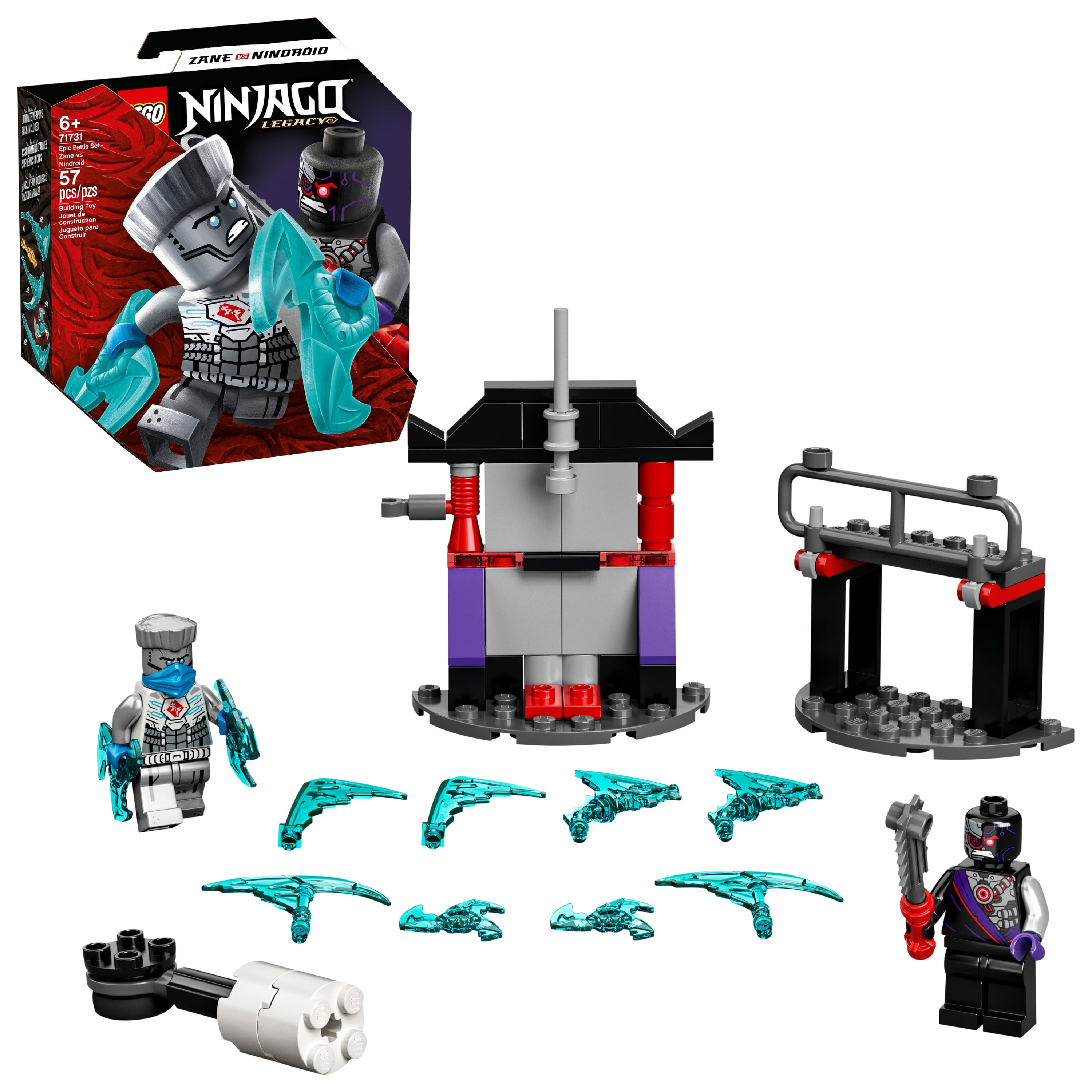 Denk vooruit verkiezing Amfibisch LEGO NINJAGO Epic Battle Set – Zane vs. Nindroid 71731 Spinning Battle Toy  Playset (56 Pieces) - Walmart.com