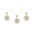 Yellow Gold, variant on Cate & Chloe Pack of 3 - Blake 18k White Gold Plated Women's Halo Necklace with Simulated Diamonds