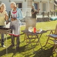 thumbnail image 3 of Auranook Rattan Textured Folding Picnic Table, 4-Person Square Patio Dining Table w/HDPE Tabletop, Metal Frame, Portable Indoor Outdoor Table, 3 of 8