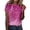 Hot Pink_001, variant on Fgnfyis Womens Tops Women's Fashion Print Casual Short Sleeve Crew Neck T Shirt Top T Shirts for Women Light Gray_001 M