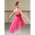 thumbnail image 6 of iiniim Girls Glitter Sequins Ballet Dance Asymmetric Tutu Dress Leotard Ballerina Dancewear Rose XL, 6 of 6
