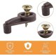 thumbnail image 3 of Kit de clips de retención de vidrio de 50 piezas, clips de gabinete de vidrio con clip de vidrio de 4 mm con tornillos para fijar puertas de gabinetes de vidrio (marrón con tornillo dorado), 3 of 3