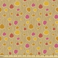 thumbnail image 1 of Abstract Fabric by the Yard, Retro Style Illustration of Colorful Stone Like Motifs and Curved Lines, Decorative Upholstery Fabric for Chairs & Home Accents, Sand Brown Multicolor by Ambesonne, 1 of 5