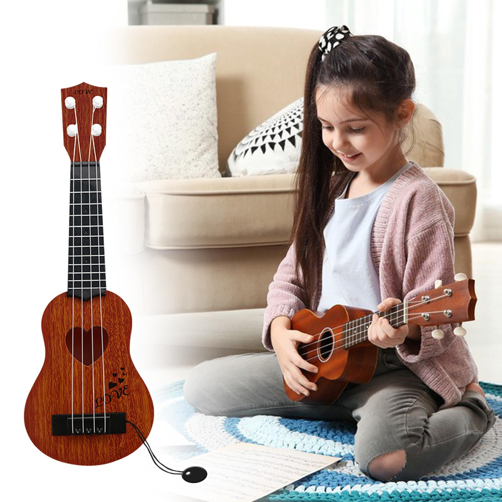 LeeQinersw 2pcs Kids Ukulele Guitar Toy Musical Instrument Skill Improving for Beginner