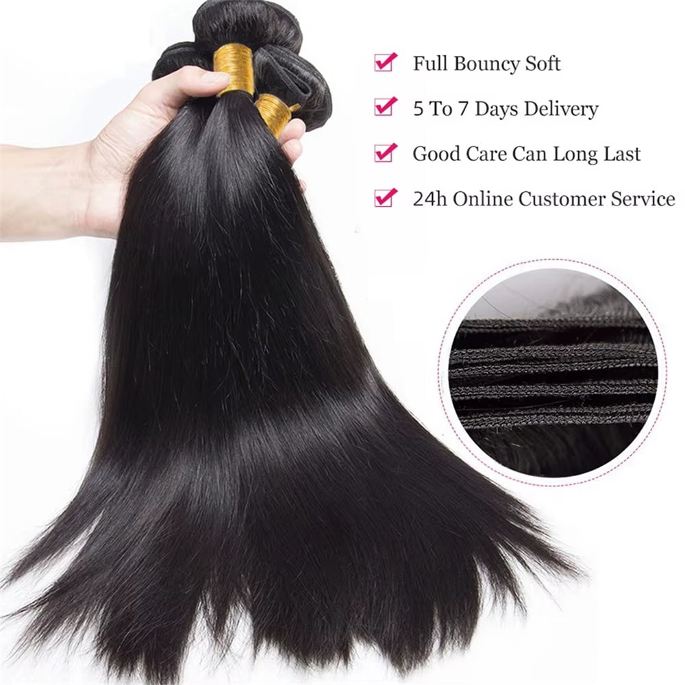 18-40 Inch Bone Straight Human Hair Bundles Brazilian Remy Hair Weave Hair Extensions