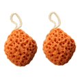 thumbnail image 1 of 2x naranja baño ducha Spa esponja de limpieza corporal exfoliante exfoliante, 1 of 3
