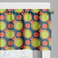 thumbnail image 5 of Ambesonne Retro Valance & Curtain, Orange and Green Circles, 55"x30", Yellow Green Orange, 5 of 6