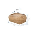 thumbnail image 5 of Kouboo Cambria Rectangular Open Weave Storage Basket, Storage Baskets with Wooden Handles Woven Bin Organizers, Honey Brown, 5 of 6