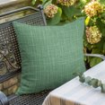 thumbnail image 3 of Throw Pillow Covers 18x18 Inch, Rustic Forst Green Decorative Pillow Cases for Couch Sofa Bed, Farmhouse Solid Color Cotton Linen Square Home Decor Pillowcases with Hidden Zipper, 3 of 7