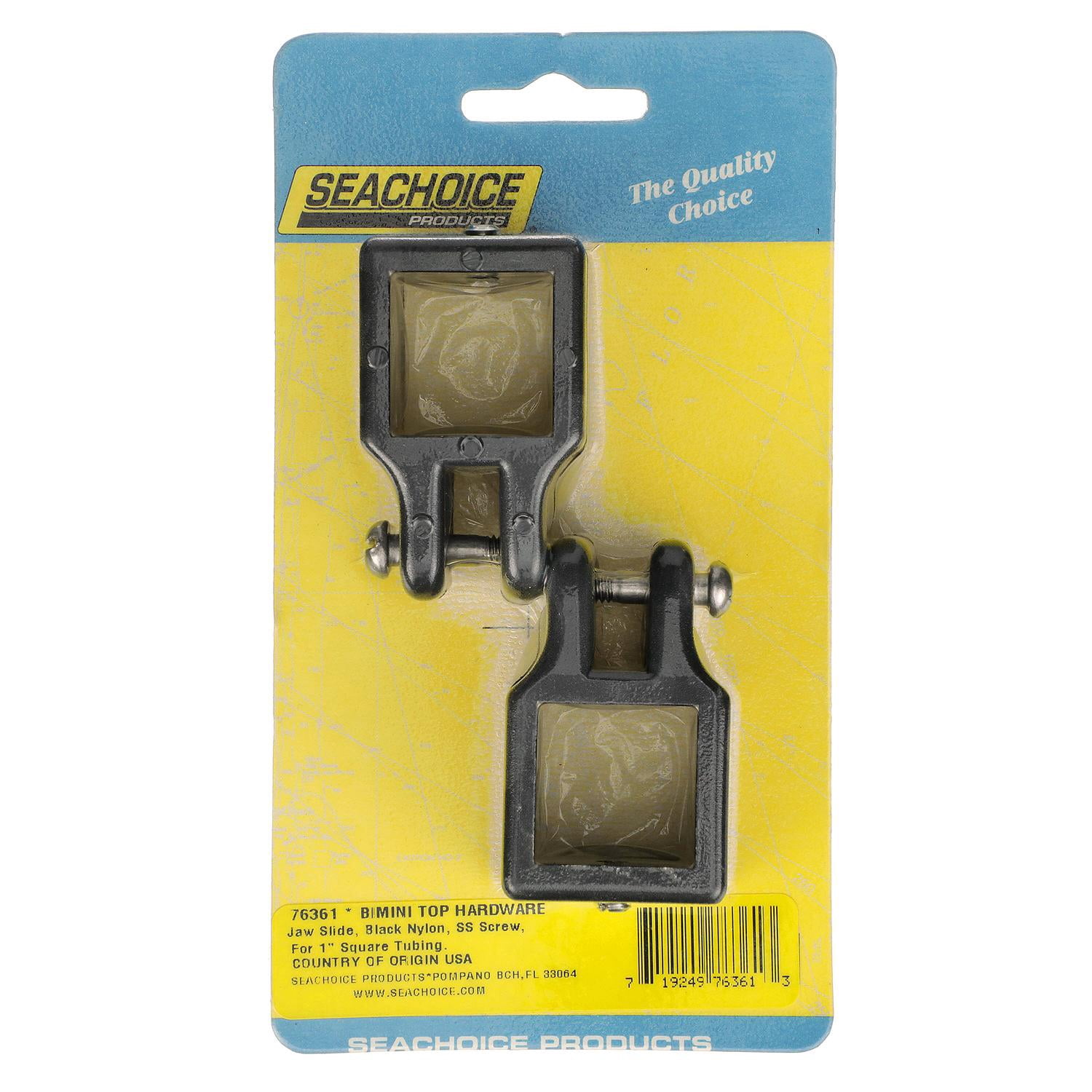 Seachoice 76361 Square Jaw Slides Fit 1" Od Tube-Black (2 Per Pack)