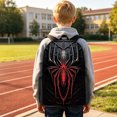 thumbnail image 3 of 3Pcs Spider Pattern School Backpack Set with Lunch Bag and Pencil Case for High School Students Superhero Large Capacity Hero Comic Web Travel Daypack Heavy Duty Rucksack, 3 of 5