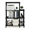 thumbnail image 5 of Furinno Turn-N-Tube 4-Tier Wide Toolless Multipurpose Printer Stand Display Storage Shelf with Wheels, Americano/Black, 5 of 6
