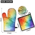 thumbnail image 6 of Rainbow Tie Dye Ink Pattern Kitchen Oven Mitt and Pot Holder Sets 4 Pcs for Baking, Cooking and Grilling, Heat Resistant Up To 392 °F, 6 of 7