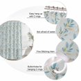 thumbnail image 6 of Blue Green Leaves,Waterproof Fabric Shower Curtain,Botanical Watercolor Plant Waterproof Fabric Shower Curtain for Bathroom Curtains Bathtubs Hotel Shower Curtains with 12 Hooks Stall 48x72in, 6 of 8