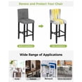 thumbnail image 3 of Yellow Gray White Bar Stool Covers Set of 4, Farmhouse Gradient Abstract Art Stretch Washable Bar Chair Covers with Backs, Removable Pub Counter Height Chair Cover for Kitchen Dining Room Cafe, 3 of 7