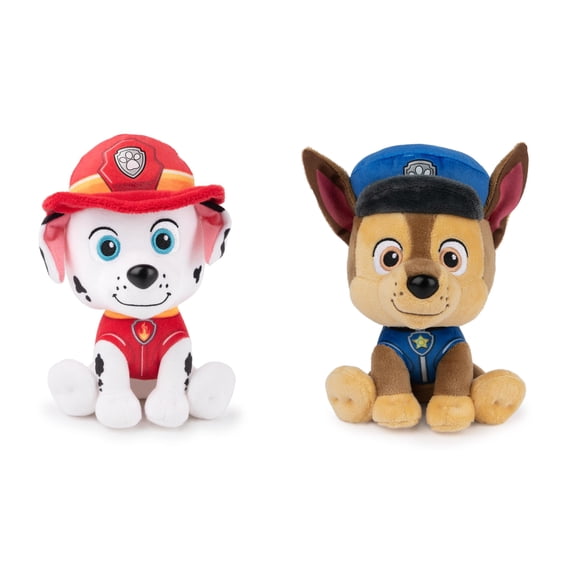Gund Paw Patrol Plush Bundle of 2, 6 inch Marshall and Chase