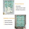 thumbnail image 3 of Turquoise Garden Tie Up Curtains for Window, Thermal Insulted Balloon Shade Adjustable Rod Pocket Curtains Valance Panels for Kitchen Bathroom Cafe 42 x 54 Modern Art Building Rock Landscape, 3 of 6
