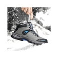 thumbnail image 4 of Difumos Mens Hiking Boot Plush Lined Warm Booties Waterproof Snow Boots Trekking Cold Weather Ankle Bootie Non-Slip Faux Fur Winter Shoes Gray 9, 4 of 9