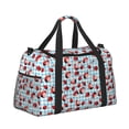 thumbnail image 2 of Balery Flowers and Lady Bugs Bolsa de Gimnasio para Mujeres, Bolsa de Viaje con Bolsillo Húmedo, Bolsa de Fin de Semana para Mujeres, Bolsa de Viaje Resistente al Agua, 2 of 7