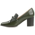 thumbnail image 3 of Journee Womens Crawford Square Toe Mid Stacked Heel Pumps, 3 of 10