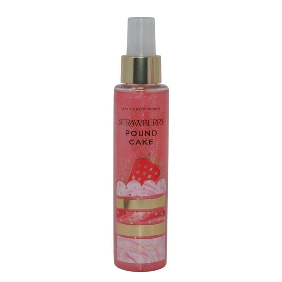 Bath and Body Works STRAWBERRY POUND CAKE Diamond Shimmer Mist (4.9 Fl Oz / 146mL)