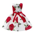 thumbnail image 2 of Girls Kids Rose Floral Dress Toddler Flower Wedding Birthday Pageant Skirt, 2 of 6