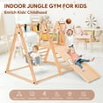 thumbnail image 5 of 7-in-1 Toddlers Triangle Climbing Toys Set with 2 Swings, Foldable Wood Montessori Climber Kids Indoor Outdoor Playground Jungle Play Gym for Boys Girls, 5 of 8