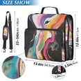 thumbnail image 2 of FORMRS Zipper Binder with Shoulder Strap 2-inch Ring 500 Sheet Capacity File Bag, Colorful Black, 2 of 5