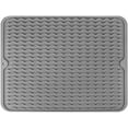 thumbnail image 1 of Alfombrilla de secado de platos, alfombrilla de secado, alfombrilla de secado de silicona resistente al calor fácil de limpiar, alfombrillas de secado de platos negras para mostrador de cocina oso de fresa Hogar, 1 of 6