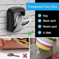 thumbnail image 4 of Wall mounted key safe, outdoor key lock box, key box with 4 digit combination, waterproof security lock box, outdoor key safe for home, garage, school, 4 of 5