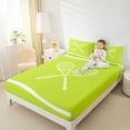 thumbnail image 4 of Homewish Tennis Sport Full Size Sheets,Ball Game Bed Sheets,Green White Sheet Sets For Boys Kids,Ultra Soft Home Decor,4 Pieces, 4 of 7