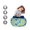 thumbnail image 2 of Underwater Storage Toy Bag Chair, Sea Ocean Life Theme Colorful Nautical Marine Exotic Fishes Drawing, Stuffed Animal Organizer Washable Bag, Large Size, Pale Teal Multicolor, by Ambesonne, 2 of 3