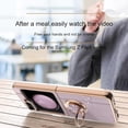 thumbnail image 3 of for Samsung Galaxy Z Flip 5 Case with Stand 360° Rotatable Ring Holder Kickstand [Magnetic Car Mount] Gold Plating for Women Men Shockproof Protective Cover for Samsung Z Flip 5 5G (Purple), 3 of 7