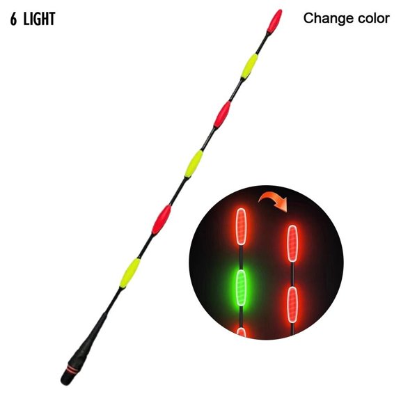 1pc Hot cr425 Battery Luminous Induction Ultra Sensitive LED Fishing Smart Float Top Electronic Floats Buoy night fishing float top Super Bright 6 LIGHT-CHANGE COLOR