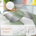 thumbnail image 3 of Sage Green Grey Ombre Duvet Cover Set, Modern Ombre Abstract Art Soft Duvet Cover California King Bedding Set 4 Pieces, 1 Quiltcover and 2 Pillowcases with Zipper, 1 Bed Sheet for All Seasons, 3 of 9