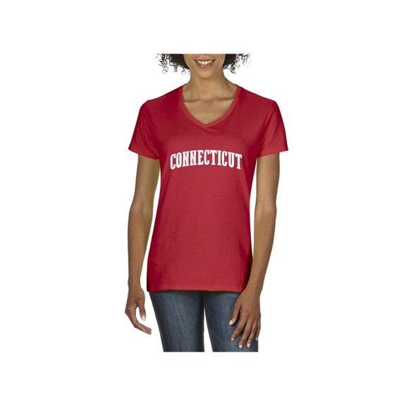 Normal is Boring - Women's T-Shirt V-Neck Short Sleeve, up to Women Size 3XL - Connecticut